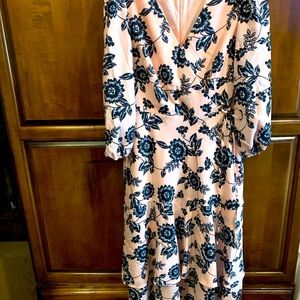 Brand NWT Eliza J Floral Faux Wrap Dress Size 8